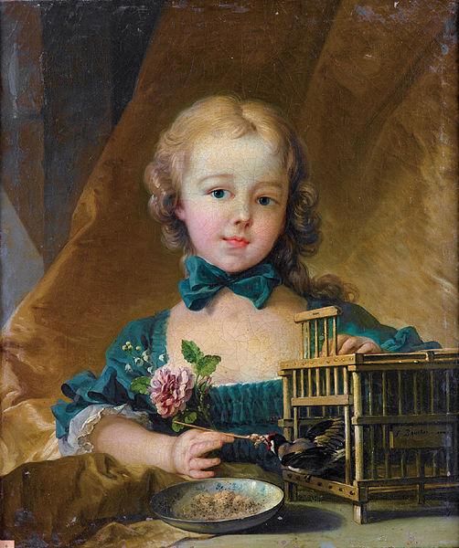 Francois Boucher Playing with a Goldfinch Sweden oil painting art